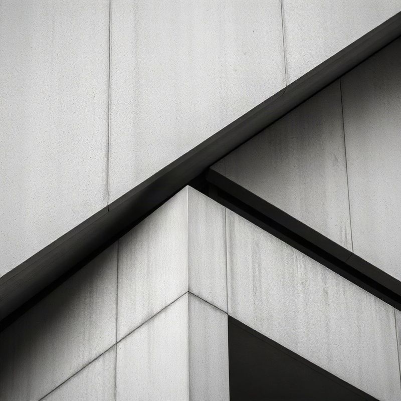 Detalhe abstrato de arquitetura modernista em São Paulo
